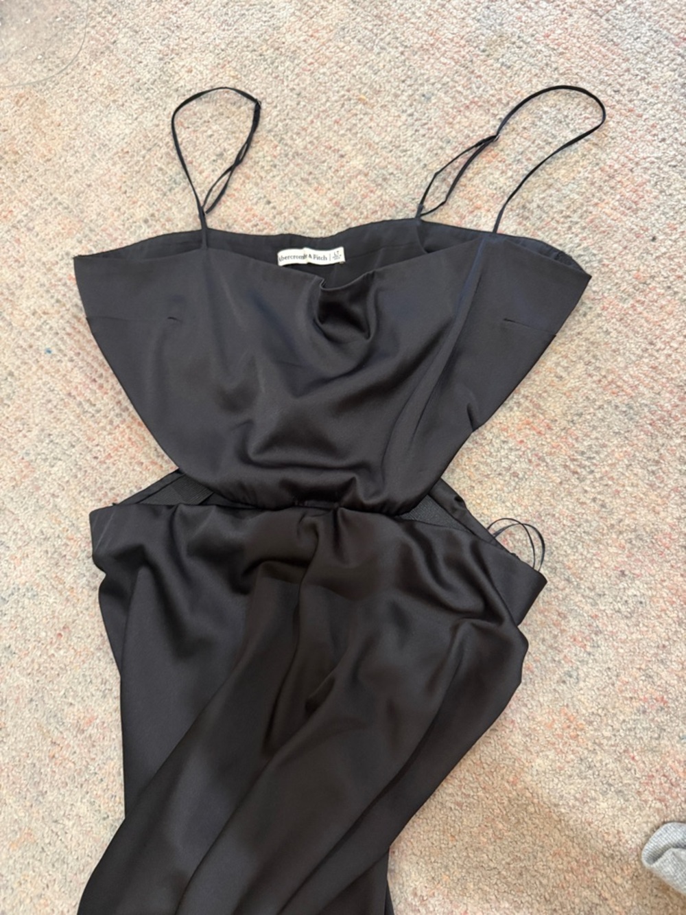 Abercrombie & Fitch Black Backless Slip Dress